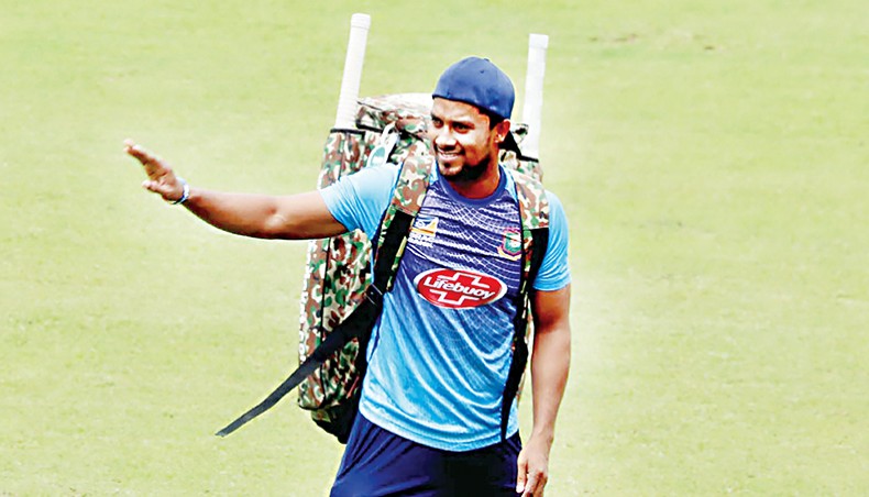 Bangladesh batsman Sabbir Rahman is seen before starting an individual training session at the Sher-e-Bangla National Stadium on Sunday. — BCB photo