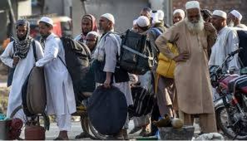 Tabligh Jamaat members prepare for their departure for their homes after an ijtema. — AFP file photo