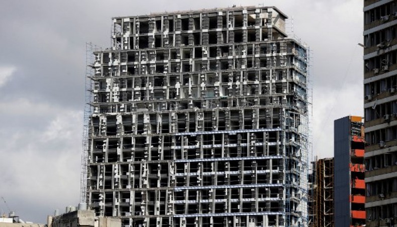 A picture shows a damaged building near Beirut's port on August 10, 2020 following a huge chemical explosion that devastated large parts of the Lebanese capital.-- AFP photo