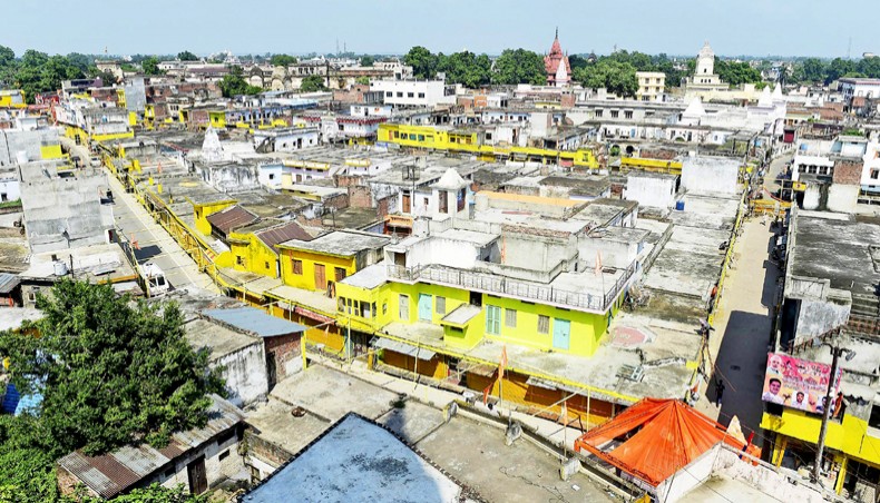 A general view of Ayodhya is pictured on August 4, a day before the groundbreaking ceremony of the proposed Ram Temple. — Agence France-Presse/Sanjay Kanojia