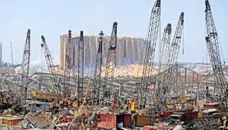 A picture shows destruction at Beirut port in the aftermath of a massive explosion in the Lebanese capital. — AFP photo