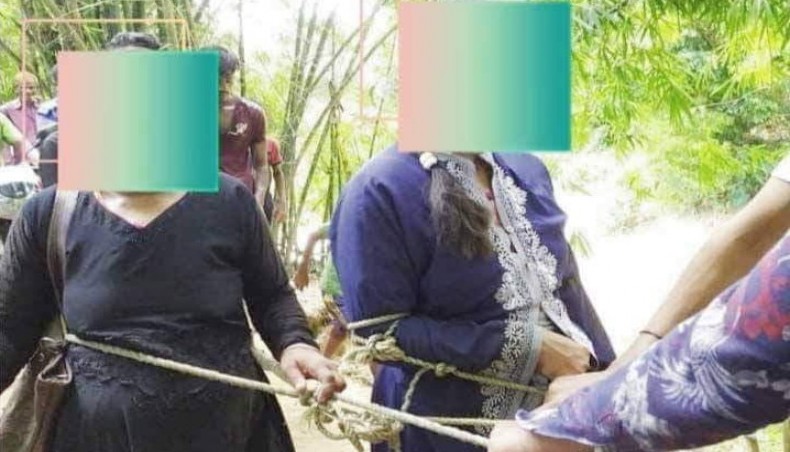 Video Of Mother Daughter Tied With Rope Goes Viral