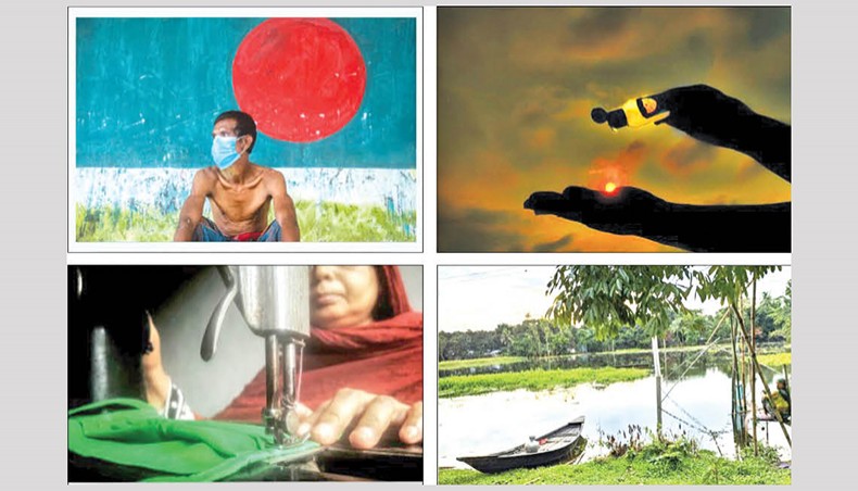 Four works from the ‘COVID Diaries’ exhibition.