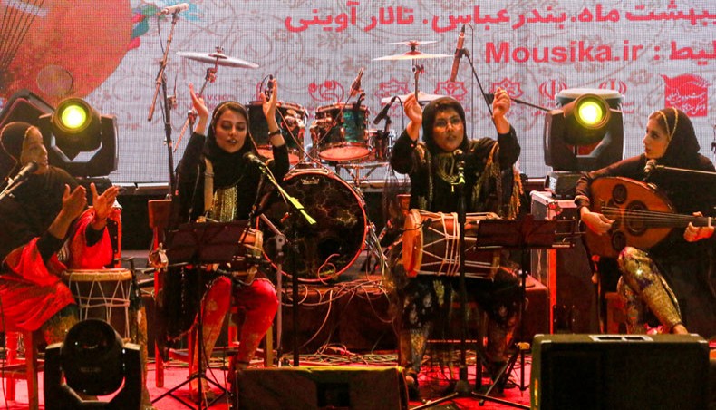 Members of the Iranian all-women music band Dingo, from left, Malihe Shahinzadeh, Negin Heydari, Faezeh Mohseni, and Noushin Yousefzadeh perform together at a concert during the state-organised Persian Gulf music festival at Avini Hall in Iran's southern Gulf port city of Bandar Abbas on April 29, 2019. The all-women band Dingo which in the local dialect refers to the first wobbly steps of infants as they learn to walk was formed in late 2016, but their performance in April 2019 was only the second time that they had been able to play to a mixed audience at the festival in Bandar Abbas. —AFP file photo