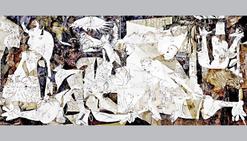 Liu Bolin (China), Guernica, 2016. — Dissident Voice