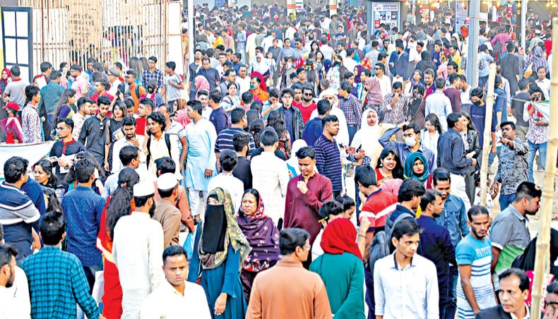 File photo shows a view of Ekushey Book Fair 2020.— Sourav Lasker