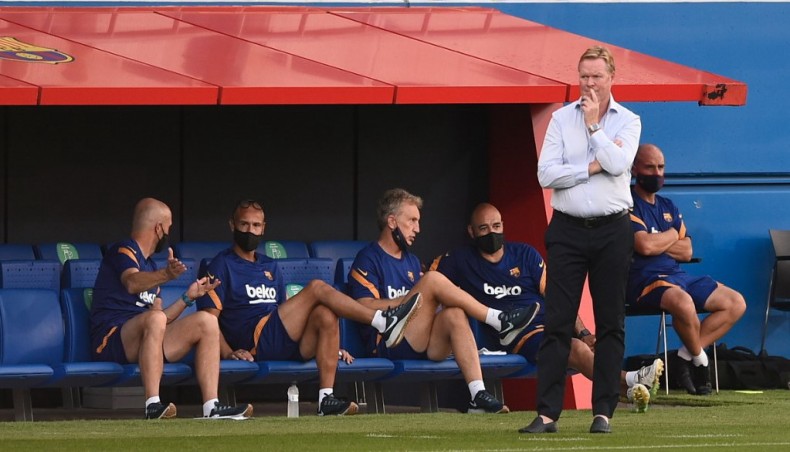 A file photo from September 16, 2020 shows Barcelona coach Ronald Koeman looking on during a friendly match against Girona at the Johan Cruyff stadium in Sant Joan Despi near Barcelona. — AFP photo