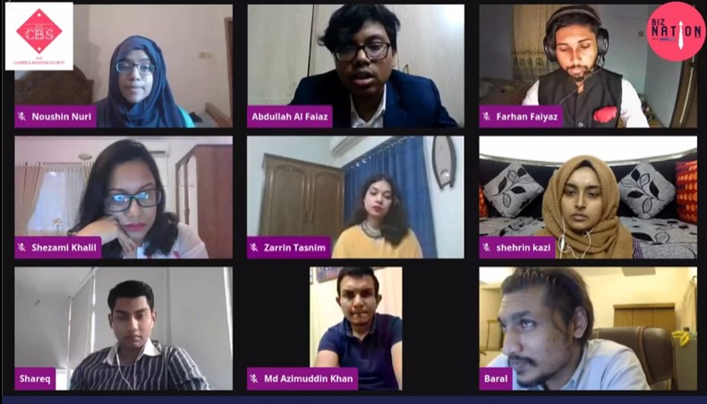 A moment during one of many online meetings.