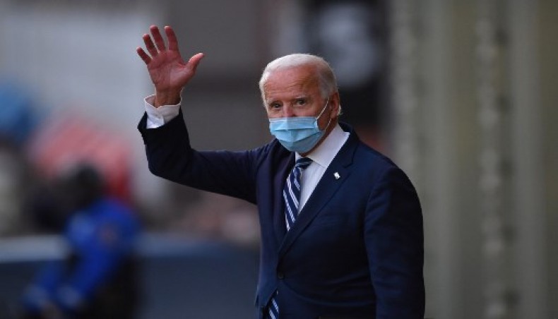 US President-elect Joe Biden waves as he leaves The Queen in Wilmington, Delaware, on November 10, 2020. - AFP photo