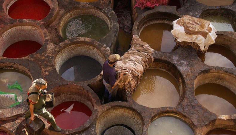 A tannery in Fes, Morocco.— Open Democracy/Catherine Poh Huay Tan