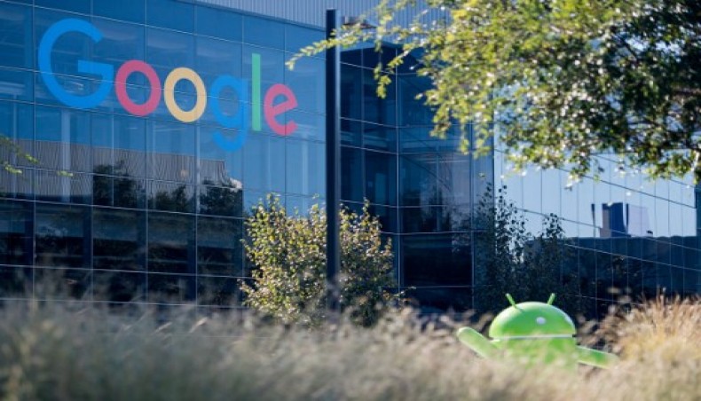 In this file photo taken on November 04, 2016, a Google logo and Android statue at the Googleplex in Menlo Park, California.- AFP photo