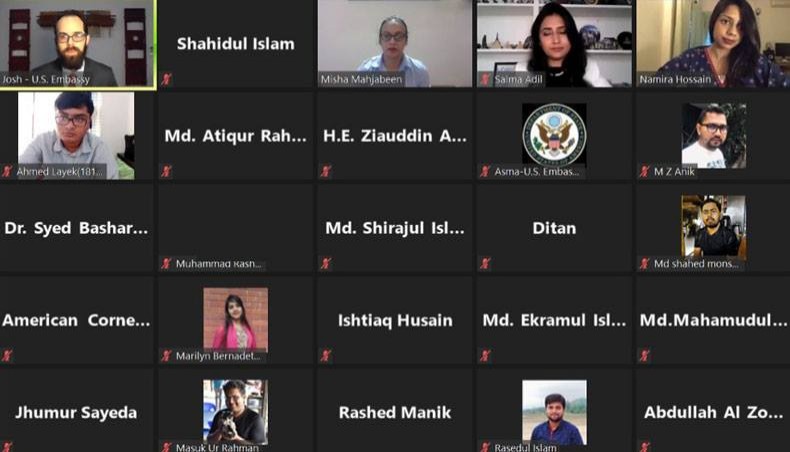 American Center Dhaka organises a virtual session recently on the impact of COVID-19 on entrepreneurs. — Press release