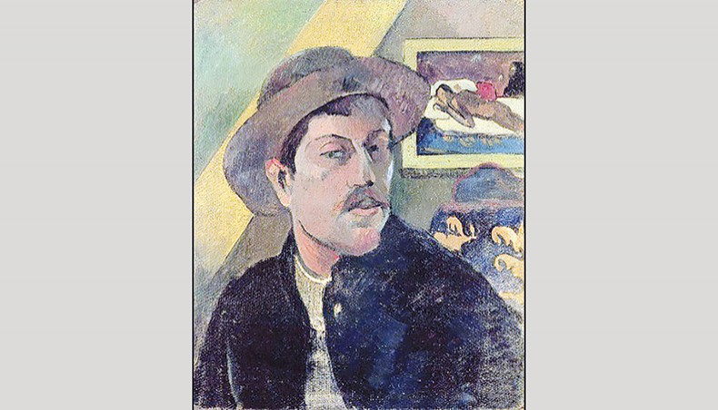 A self portrait of Paul Gauguin. — Wikipedia