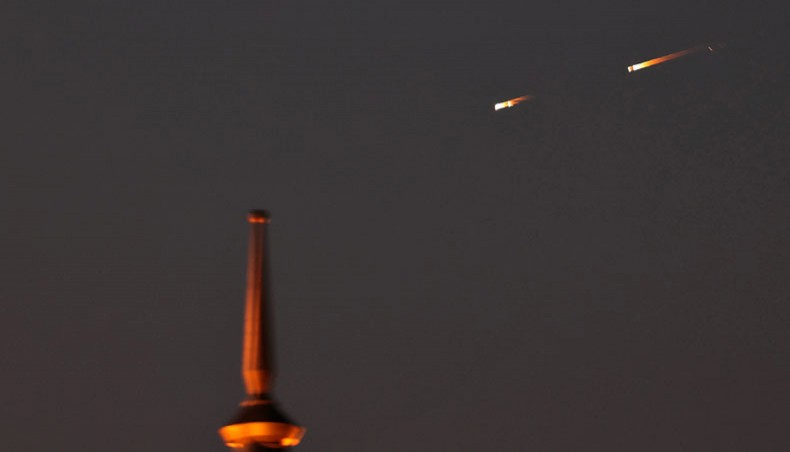A meteorite streaks across the sky over the Gulf city of Dubai, on November 19, 2020. — AFP Photo