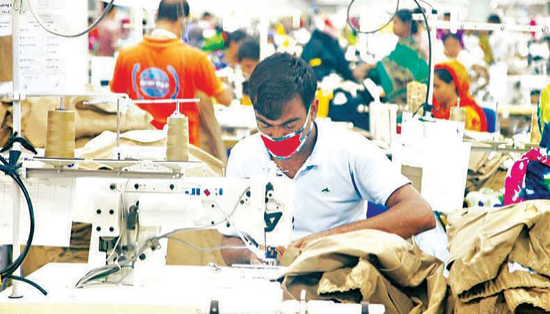 A file photo shows readymade garment workers sewing clothes at a factory on the outskirts of Dhaka. Three major trade bodies in the country’s apparel sector have requested the Bangladesh Bank to relax or withdraw the condition of having bond licence for opening back-to-back letters of credit as many exporters have been facing difficulties in opening such LCs for sourcing raw materials from the local market due to the condition.— New Age photo
