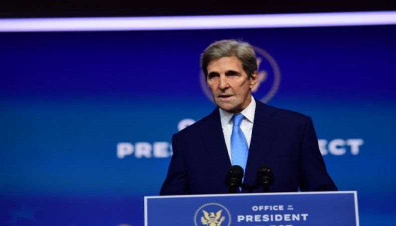 Special presidential Envoy for Climate John Kerry speaks after being introduced by president-elect Joe Biden as he introduces key foreign policy and national security nominees and appointments at the Queen Theatre on November 24, 2020 in Wilmington, Delaware..- AFP photo