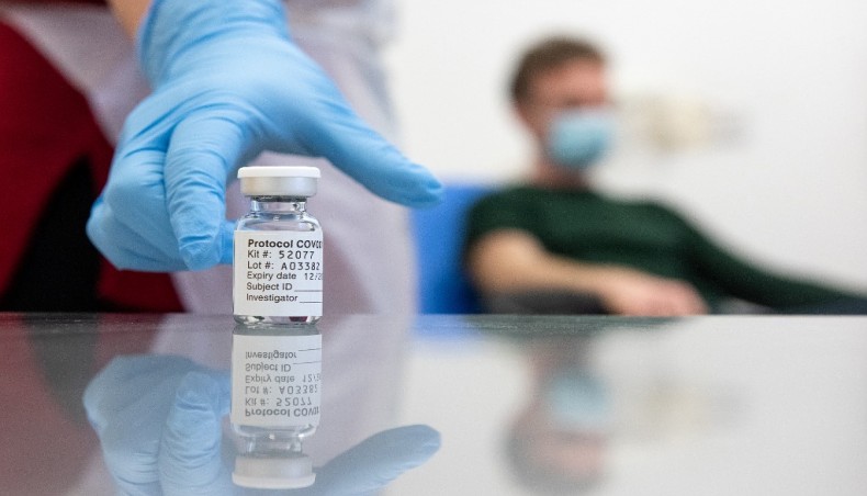 An undated handout picture released by the University of Oxford on November 23, 2020 shows a vial of the University's COVID-19 candidate vaccine, known as AZD1222, co-invented by the University of Oxford and Vaccitech in partnership with pharmaceutical giant AstraZeneca.- AFP photo