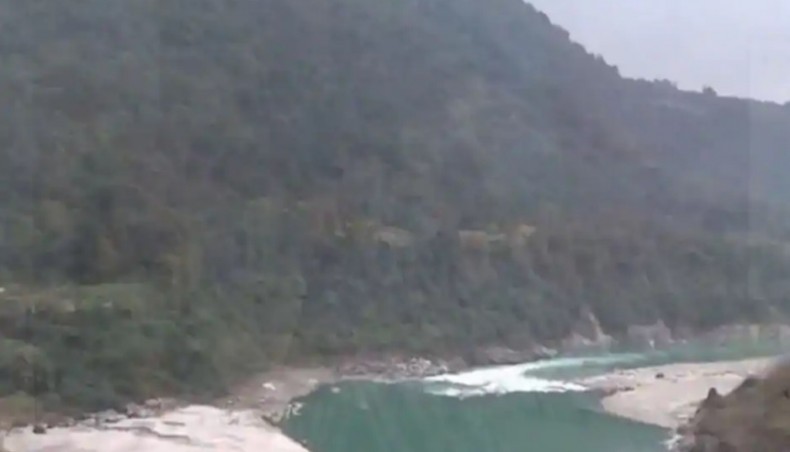 Video grab shows the upstream of Brahmaputra river
