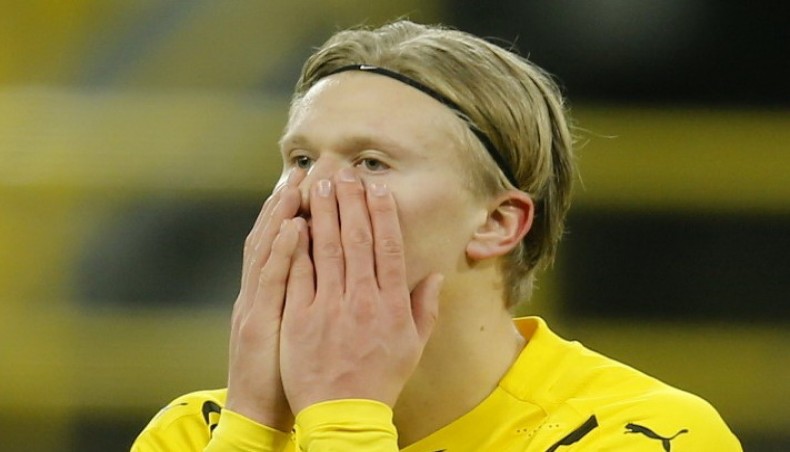 A file photo of Borussia Dortmund striker Erling Braut Haaland. -- AFP photo