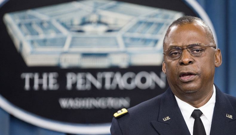 In this file photo taken on October 17, 2014 commander of US central command general Lloyd Austin III conducts a media briefing on Operation Inherent Resolve, the international military effort against Islamic State group, at the Pentagon in Washingon, DC. -- AFP