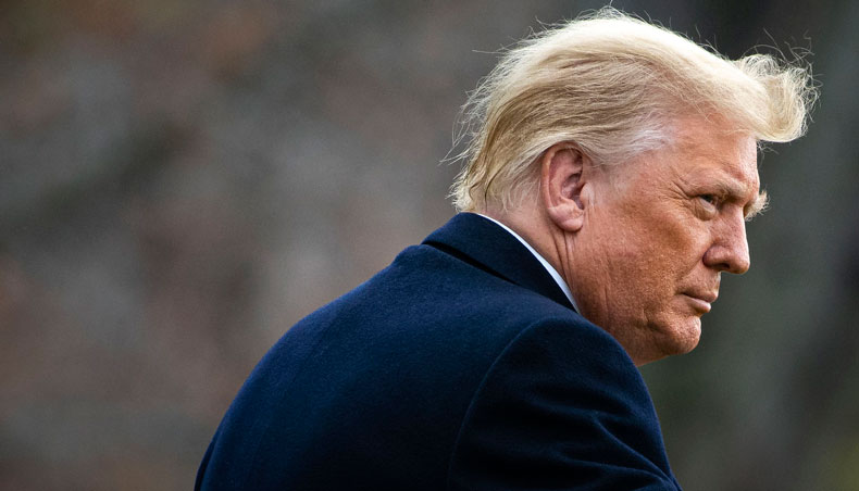 US president Donald Trump departs on the South Lawn of the White House, on December 12, 2020 in Washington, DC. — AFP photo