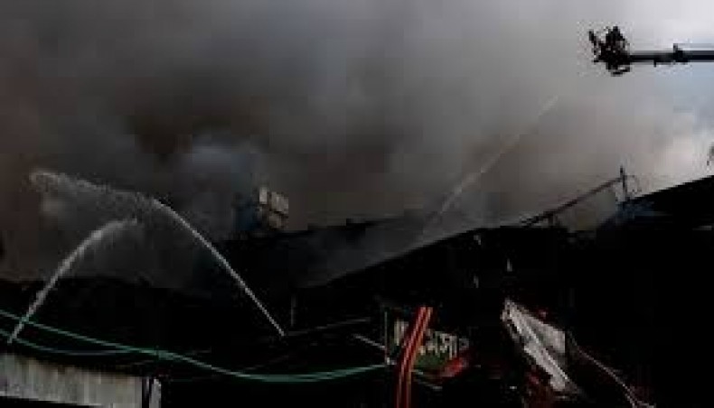 A file photo of Tampaco factory fire that left 39 people killed on September 10, 2016. — New Age photo