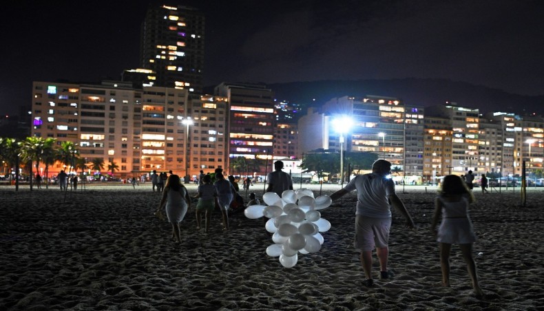 Revellers celebrate New Year's Eve at Copacabana beach, Rio de Janeiro, Brazil on December 31, 2020. - AFP photo