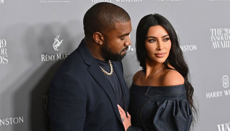 Kanye West and Kim Kardashian