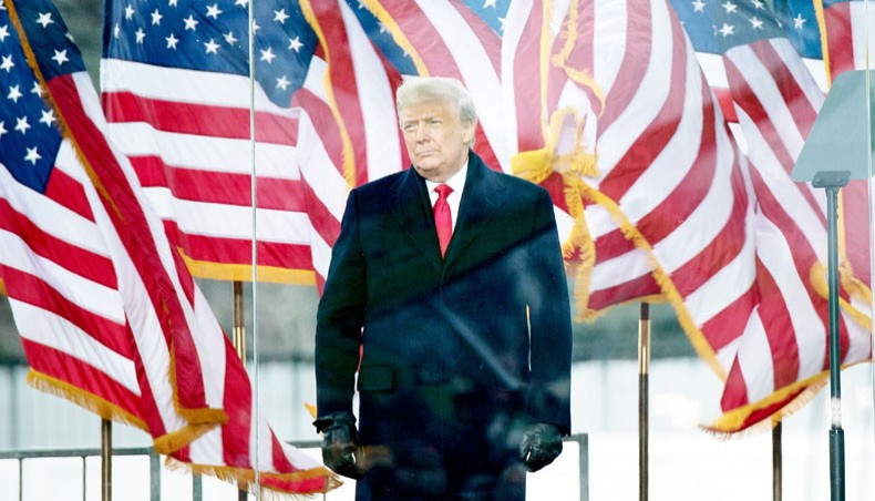US president Donald Trump arrives to speak to supporters from The Ellipse near the White House on January 6, in Washington, DC. — Agence France-Presse/Brendan Smialowski
