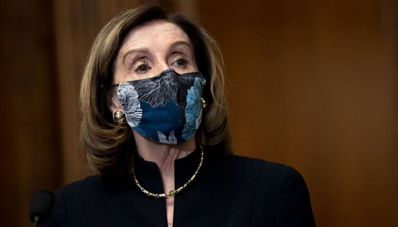 Speaker of the House Nancy Pelosi speaks prior to signing an article of impeachment against president Donald Trump at the US Capitol on January 13, 2021 in Washington, DC. -- AFP Photo