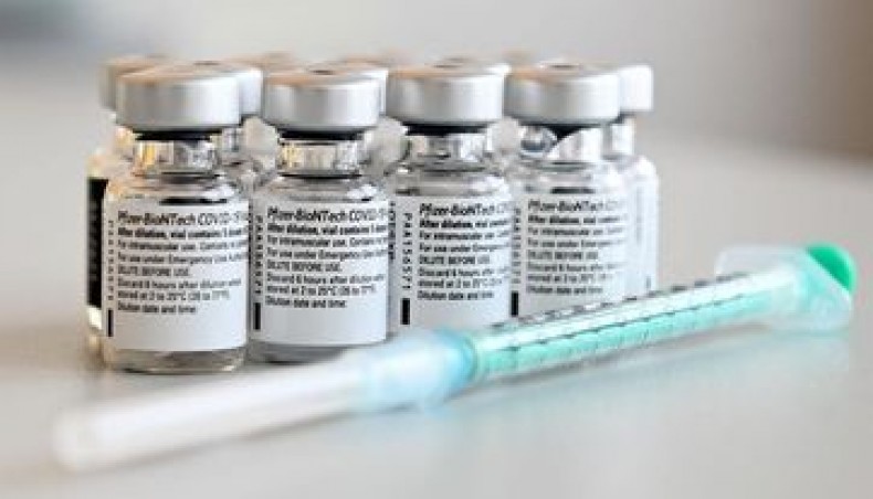 This file photo taken on January 10, 2021 shows vials of the Pfizer-BioNTech COVID-19 vaccine against the novel coronavirus at the vaccination center in Pfaffenhofen, southern Germany. -- AFP Photo