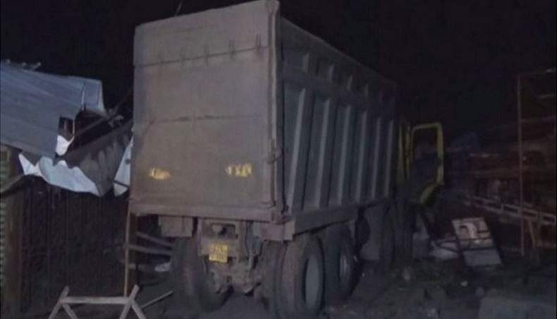 Truck crushes 15 migrant workers to death in India.- Courtesy ANI