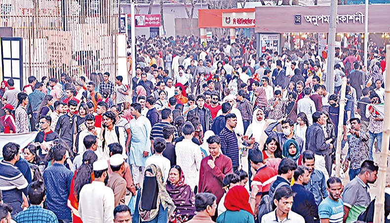 File photo shows a view of Amar Ekushey Book Fair 2020.