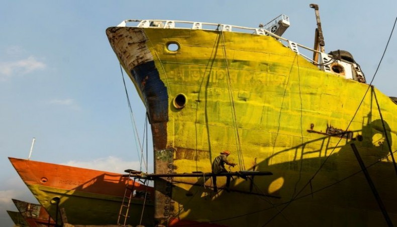 An AFP file photo of Bangladesh's shipbuilding industry