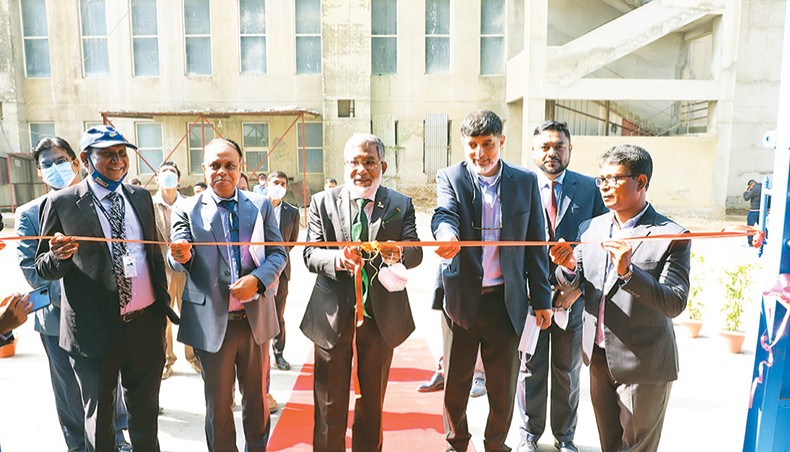 Bangladesh Investment Development Authority executive chairman M Sirazul Islam inaugurates Sylvan Technologies Limited’s power transformer plant at Habiganj Industrial Park in Shayestaganj of Habiganj recently. — Press release