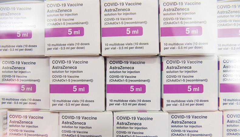 Doses of the AstraZeneca COVID-19 vaccine are stored at the Foch hospital in Suresnes, on February 6, on the start of a vaccination campaign for health workers with the AstraZeneca/Oxford vaccine. — Agence France-Presse/Alain Jocard