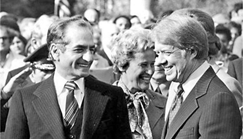 Shah Mohammad Reza Pahlavi meets US president Jimmy Carter in 1977. — World Socialist Web Site