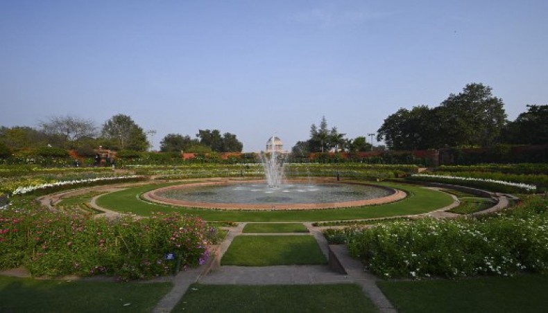Flowers bloom at the Mughal Gardens of the Indian Presidential Palace in New Delhi on February 11, 2021.- AFP photo