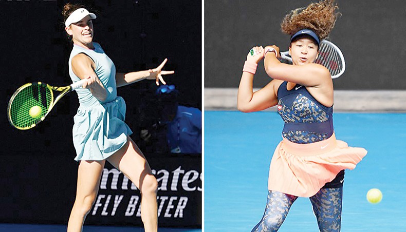 Jennifer Brady and Naomi Osaka