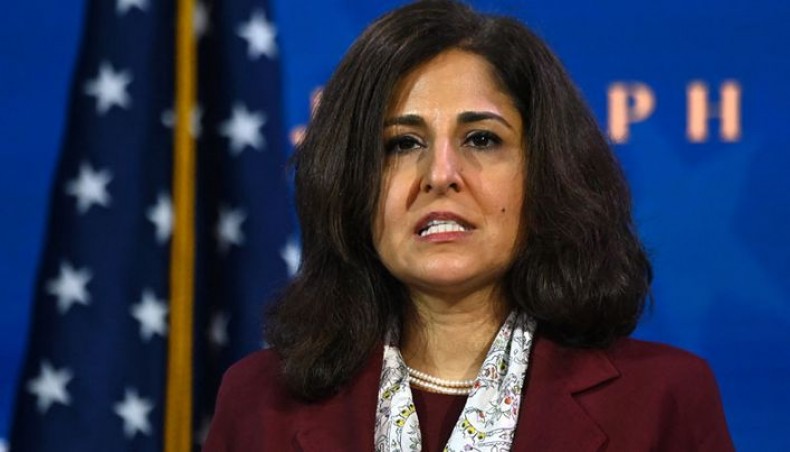In this file photo taken on December 01, 2020 office of management and budget nominee Neera Tanden speaks after US president-elect Joe Biden announced his economic team at The Queen Theatre in Wilmington, Delaware. -- AFP photo