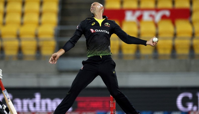 Australia's Ashton Agar bowls during their third Twenty20 match against New Zealand in Wellington on Wednesday. — AFP photo