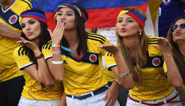 A file photo of Colombian football fans.-- AFP photo