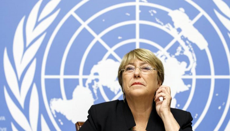 UN High Commissioner for Human Rights Michelle Bachelet at a press conference at the United Nations headquarters in Geneva on September 4, 2019. — The Associated Press//Keystone/Salvatore Di Nolfi