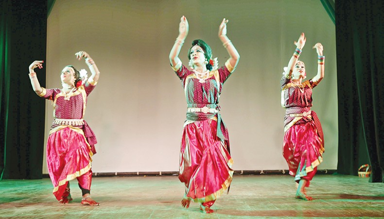 Artistes of transgender dance troupe Essence of Soul present a dance recital at a programme arranged by Bandhu Social Welfare Society at Girl Guides Association in Dhaka on Monday marking International Women’s Day 2021. — Sourav Lasker