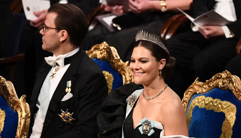 In this file photo taken on December 10, 2019 Crown Princess Victoria of Sweden and Crown Prince Daniel of Sweden sit at the start of the Nobel awards ceremony at the Concert Hall in Stockholm, Sweden. — AFP photo
