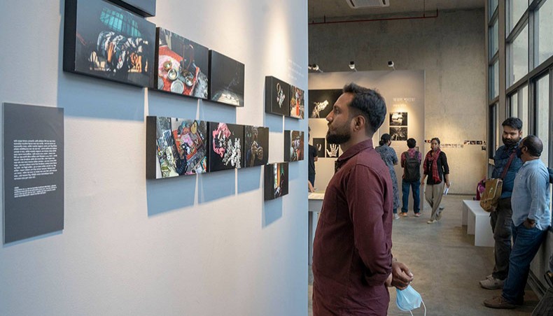 Audiences at the exhibition titled ‘Snippets Behind Bars and Other Related Stories’ organised by Drik at the DrikPath Bhaban in Dhaka. — Sumon Paul/Drik