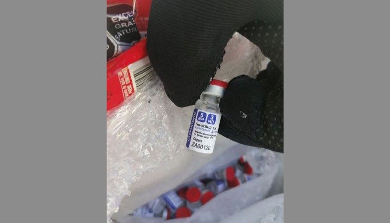 This Handout picture taken on March 17, 2021, and released by the Mexican Customs showing vials of purported Sputnik V coronavirus vaccines after Mexican authorities seized a shipment from a private air plane bound for Honduras and which Russia says were fake doses, at the Campeche international airport, in Baja California State, Mexico. — AFp photo