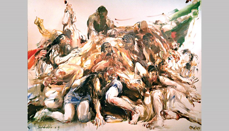 Shahabuddin Ahmed’s oil on canvas from 2009.