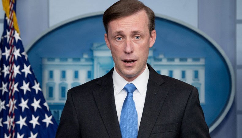 In this file photo US national security adviser Jake Sullivan speaks during a press briefing on February 4, 2021, in the Brady Briefing Room of the White House in Washington, DC. -- AFP photo
