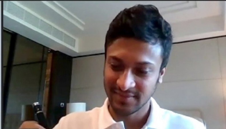 Bangladesh all-rounder Shakib Al Hasan extends his contract with motorbike brand Yamaha in an agreement signing ceremony held online on Monday. — Courtesy photo